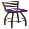 Holland Bar Stool Co. L014-25" Black Wrinkle Northwestern Swivel Bar Stool with Ladder Style Back by The view 1