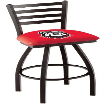 HBS L014 Georgia Bulldog 25" Swivel Counter Stool with Black Wrinkle Finish
