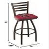 HBS L014 South Carolina 25" Swivel Counter Stool with Black Wrinkle Finish view 2