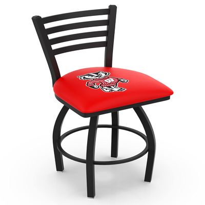 HBS L014 Wisconsin Badger 25" Swivel Counter Stool with Black Wrinkle Finish