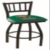 Holland Bar Stool Co. L018-25" Black Wrinkle Marshall Swivel Bar Stool with Jailhouse Style Back by The view 1