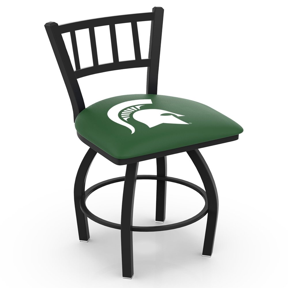HBS L018 Michigan State 25" Swivel Counter Stool with Black Wrinkle Finish