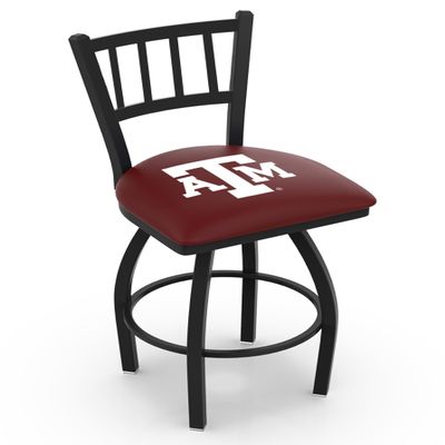 L018 Texas A&M 25" Swivel Counter Stool with Black Wrinkle Finish