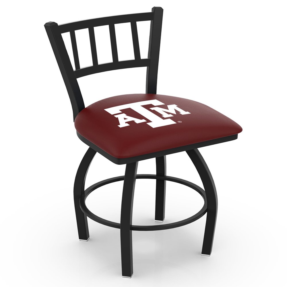 L018 Texas A&M 25" Swivel Counter Stool with Black Wrinkle Finish