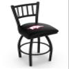 Holland Bar Stool Co. L018-25" Black Wrinkle Arkansas Swivel Bar Stool with Jailhouse Style Back view 1
