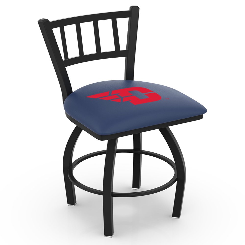 L018 University of Dayton 25" Swivel Counter Stool with Black Wrinkle Finish