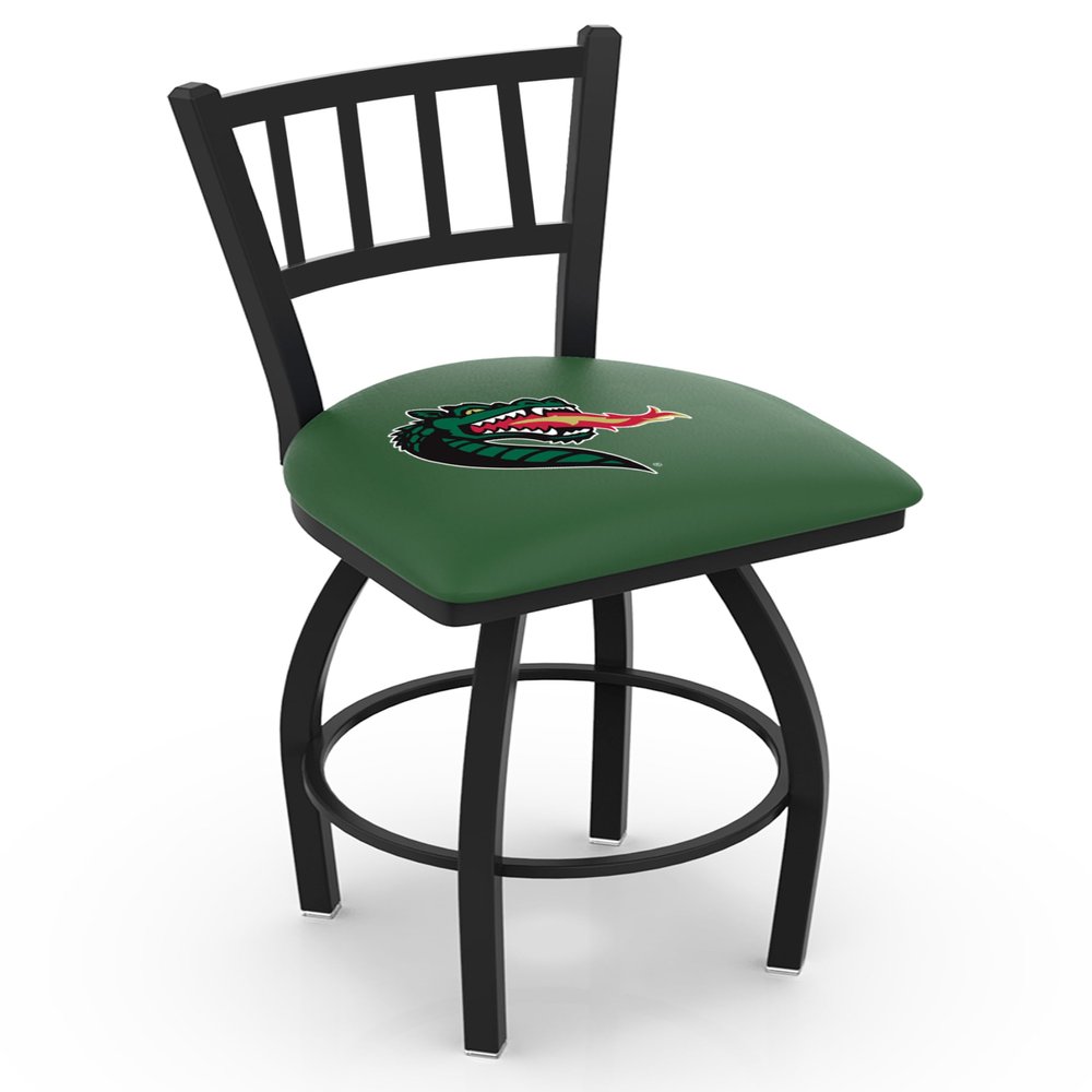 Holland Bar Stool Co. L018-25" Black Wrinkle UAB Swivel Bar Stool with Jailhouse Style Back