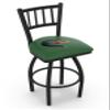 Holland Bar Stool Co. L018-25" Black Wrinkle UAB Swivel Bar Stool with Jailhouse Style Back view 1