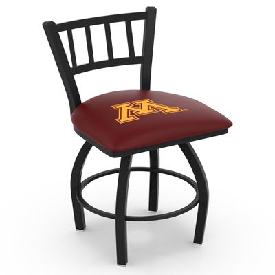 Holland Bar Stool Co. L018-25" Black Wrinkle Minnesota Swivel Bar Stool with Jailhouse Style Back