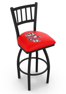 HBS L018 Wisconsin Badger 25" Swivel Counter Stool with Black Wrinkle Finish