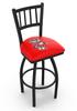 HBS L018 Wisconsin Badger 25" Swivel Counter Stool with Black Wrinkle Finish