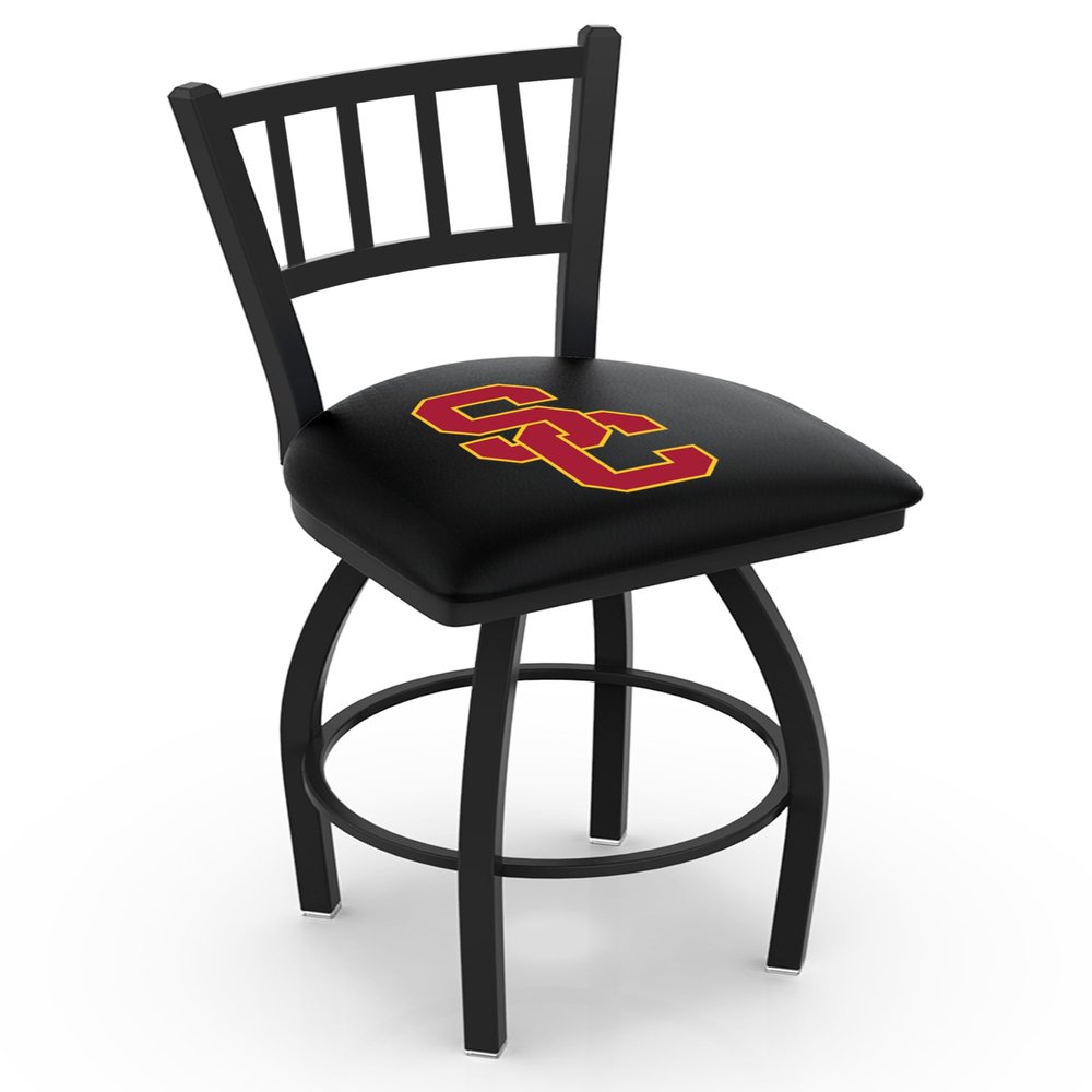 L018 USC Trojans 25" Swivel Counter Stool with Black Wrinkle Finish