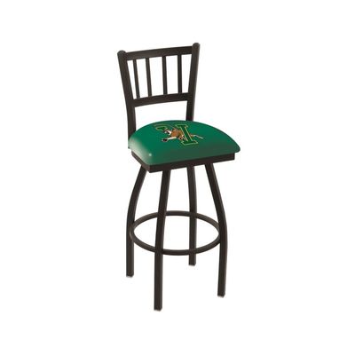 Holland Bar Stool Co. L018-25" Black Wrinkle Vermont Swivel Bar Stool with Jailhouse Style Back