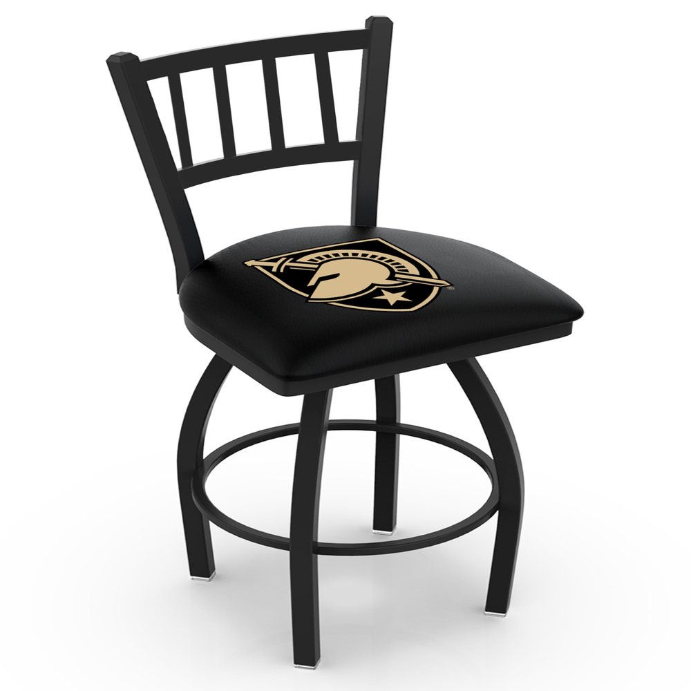 HBS L018 US Military Academy (Army) 25" Swivel Counter Stool with Black Wrinkle Finish