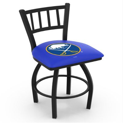 L018 Buffalo Sabres 25" Swivel Counter Stool with Black Wrinkle Finish