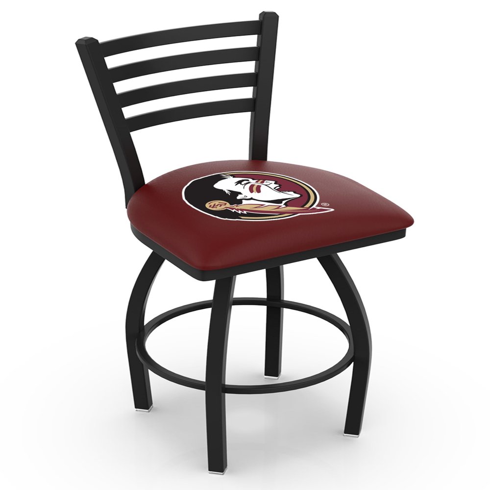 L014 Florida State (Head) 25" Swivel Counter Stool with Black Wrinkle Finish