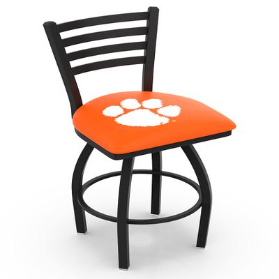 Holland Bar Stool Co. L014-25" Black Wrinkle Clemson Swivel Bar Stool with Ladder Style Back by The