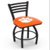 Holland Bar Stool Co. L014-25" Black Wrinkle Clemson Swivel Bar Stool with Ladder Style Back by The view 1