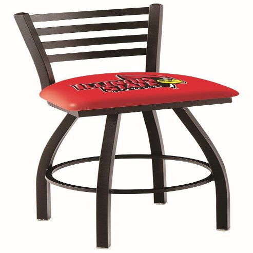 L014 Illinois State 25" Swivel Counter Stool with Black Wrinkle Finish