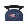 L014 Columbus Blue Jackets 25" Swivel Counter Stool with Black Wrinkle Finish view 3