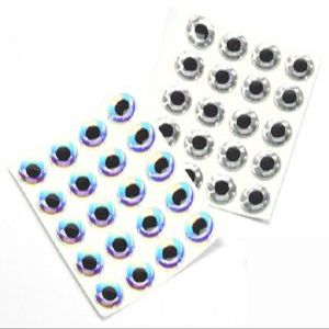 Hareline Dubbin 3-D Big Fish Stick On Eyes (Super Pearl, 13mm 1/2")