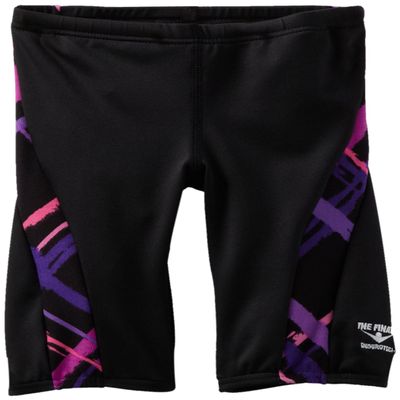 The Finals Boy's Cabana Plaid Print Splice Jammer, Purple, 24