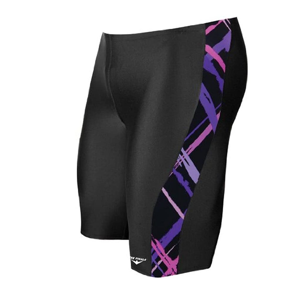The Finals Men's Cabana Plaid Print Splice Jammer, Purple, 30