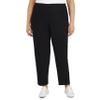Alfred Dunner Womens Classic Allure Fit Proportioned Pant with Elastic Comfort Waistband Tan Size 16