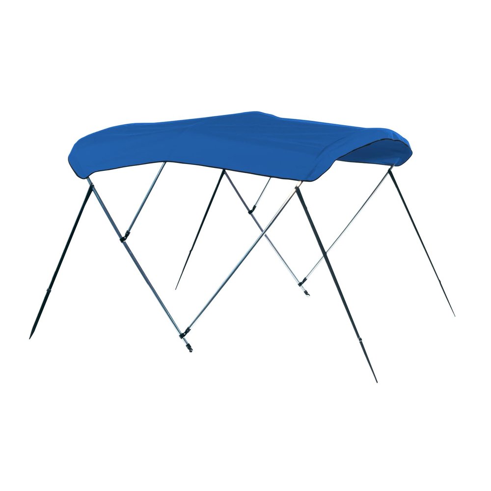 CARVER A5469UB-04 6'L 3-Bow Round Tube Bimini Top Kit - 54" H, Fits 67"-72" W, Pacific Blue