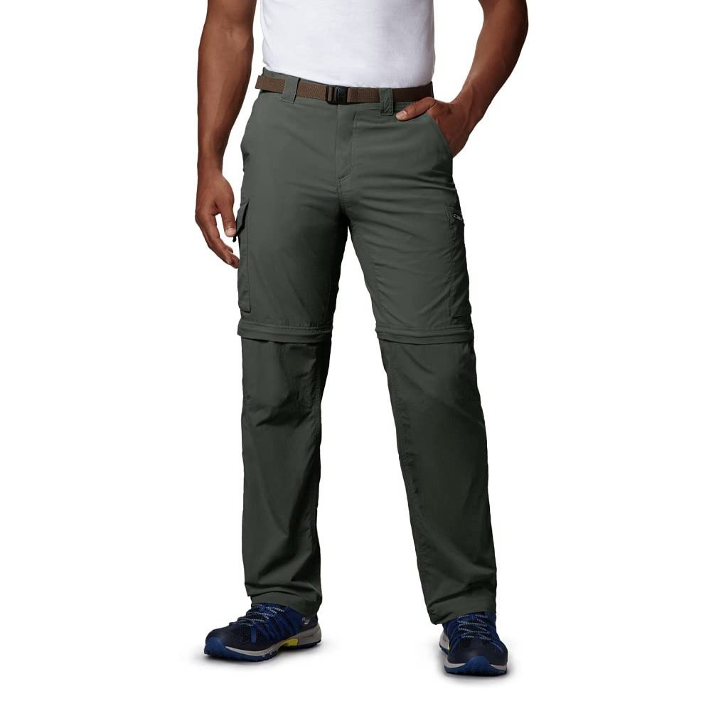 Columbia Mens Ridge Silver Ridge Convertible Pant, Gravel, 40W x 30L US
