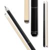 Action RNG06 Black Stained Maple Pool Cue Stick 58 Inch Length 19oz with Faux Black Leather Wrapped Grip, Black Rubber Bumper view 1