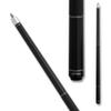 Action RNG06 Black Stained Maple Pool Cue Stick 58 Inch Length 19oz with Faux Black Leather Wrapped Grip, Black Rubber Bumper view 2