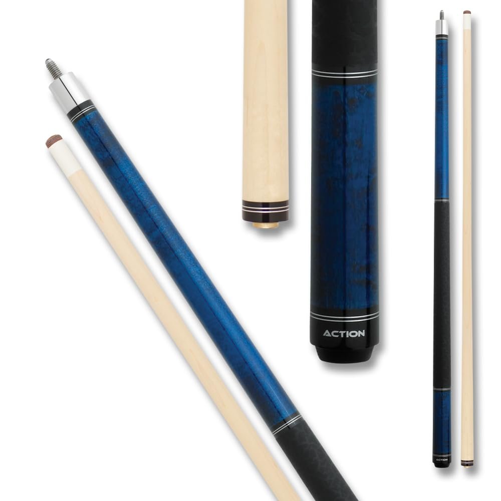Action Rings Billiards Pool Cue Stick - Blue - 20oz