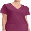 Cherokee Women's Workwear Scrubs Core Stretch V-Neck Top, Wine, Medium view 2