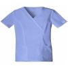 Cherokee Women's Workwear Scrubs Core Stretch Mock-Wrap Top (Small), Ciel view 2