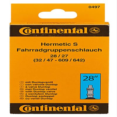 Continental AG Unisex's Dunlop Valve Bicycle Tyre Tube-Multi-Colour, 28-27-Inch
