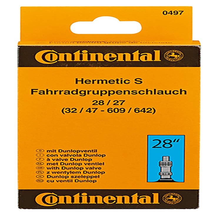 Continental AG Unisex's Dunlop Valve Bicycle Tyre Tube-Multi-Colour, 28-27-Inch
