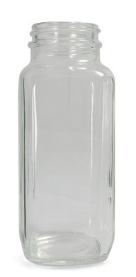 Qorpak GLA-00824 Clear Glass Wide Mouth French Square Bottle with 24-400 Neck Finish, 35mm Diameter x 72mm Height, 1oz Capacity (Case of 48)