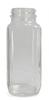 Qorpak GLA-00824 Clear Glass Wide Mouth French Square Bottle with 24-400 Neck Finish, 35mm Diameter x 72mm Height, 1oz Capacity (Case of 48) view 1