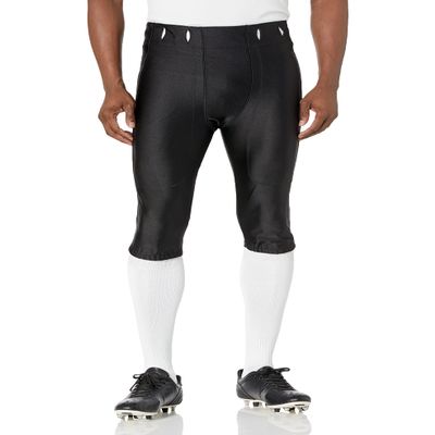 Alleson Athletic Mens No Fly Football Pant with Slotted Waist - Performance Driven Design for Ultimate Flexibility 5C Black
