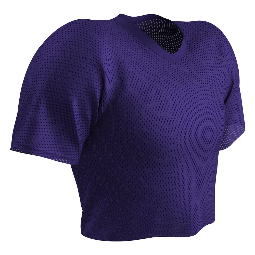 CHAMPRO Men's Standard Porthole Mesh Adult Practice Football Jersey, Purple, Medium