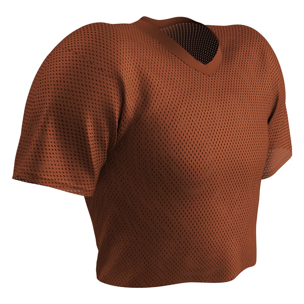 CHAMPRO Men's Standard Porthole Mesh Adult Practice Football Jersey, Texas Orange, Medium