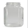 Qorpak GLA-00830 Clear Glass Wide Mouth French Square Bottle with 33-400 Neck Finish, 45mm Diameter x 112mm Height, 4oz Capacity (Case of 24) view 1