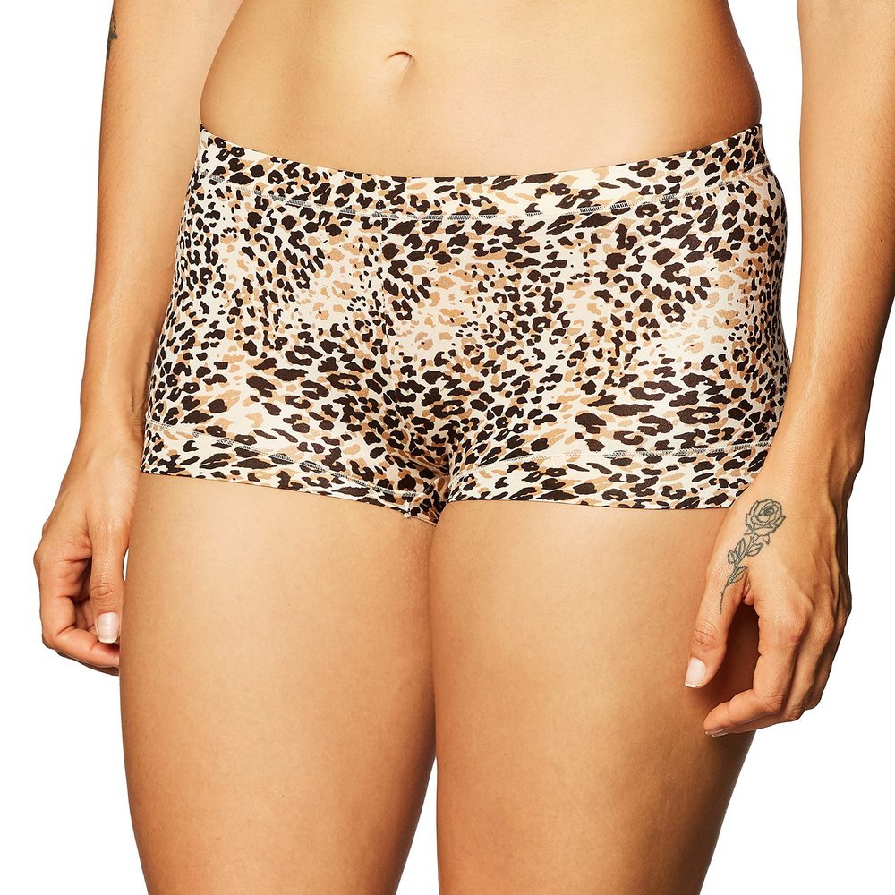 Maidenform Womens Dream Boyshort Panty, Neutral Snow Leopard, 7