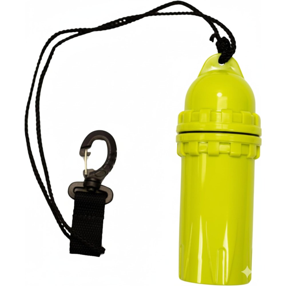 Scuba Choice Waterproof Cylindrical Dry Box with Clip for Diving & Snorkeling, Storage Case fits Sunglasses, Mobile Phones, Car Keys  2.07 Diameter x 5.04 Length, Secure & Durable Protection