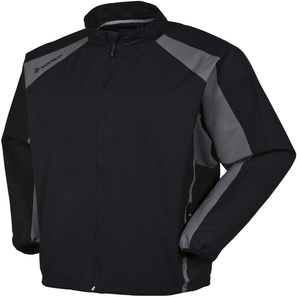 Sunice Men's Dalkey Full Zip Jacket, Black/Shadow, XXX Large