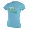 O'Neill Girls Skins Shortsleeve Rash Tee, Aruba, 8 view 1