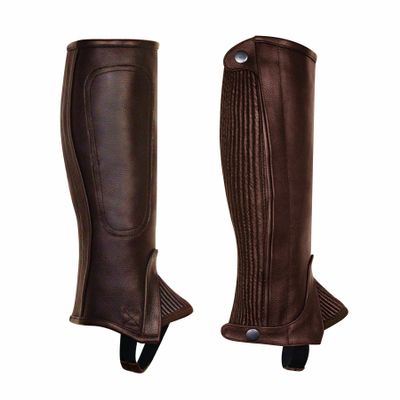 Perri's Ladies Preofessional Half Chaps, Brown, Large/Tall