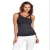 Beyond Yoga Diagonal Double Strap Cami, Heather Grey, Large view 1