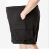 KingSize Men's Big & Tall Fleece 10" Cargo Shorts - Big - 8XL, Heather Charcoal view 2